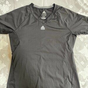 ADIDAS ClimAlite Active Shirt Women's Size M TechFit Short Sleeve Black Athletic